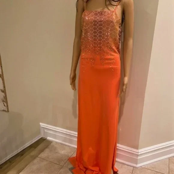 knee length dresses for ladies Wedtrend Coral A-Line Halter Floor-Length Chiffon Junior Bridesmaid Dress Flower Girl Dress Wedding Party Dress, Coral / J8
